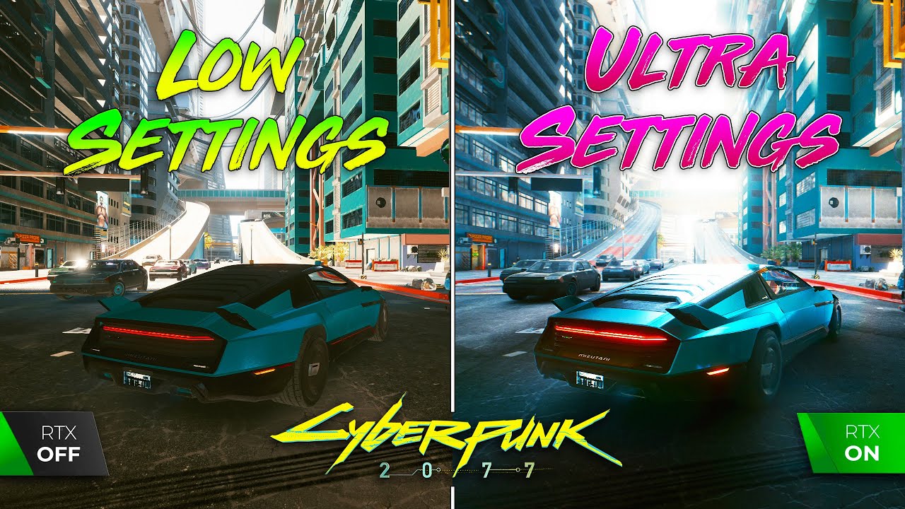 Cyberpunk 2077 Low Settings Vs Ultra Settings RTX Ultra Game Videos