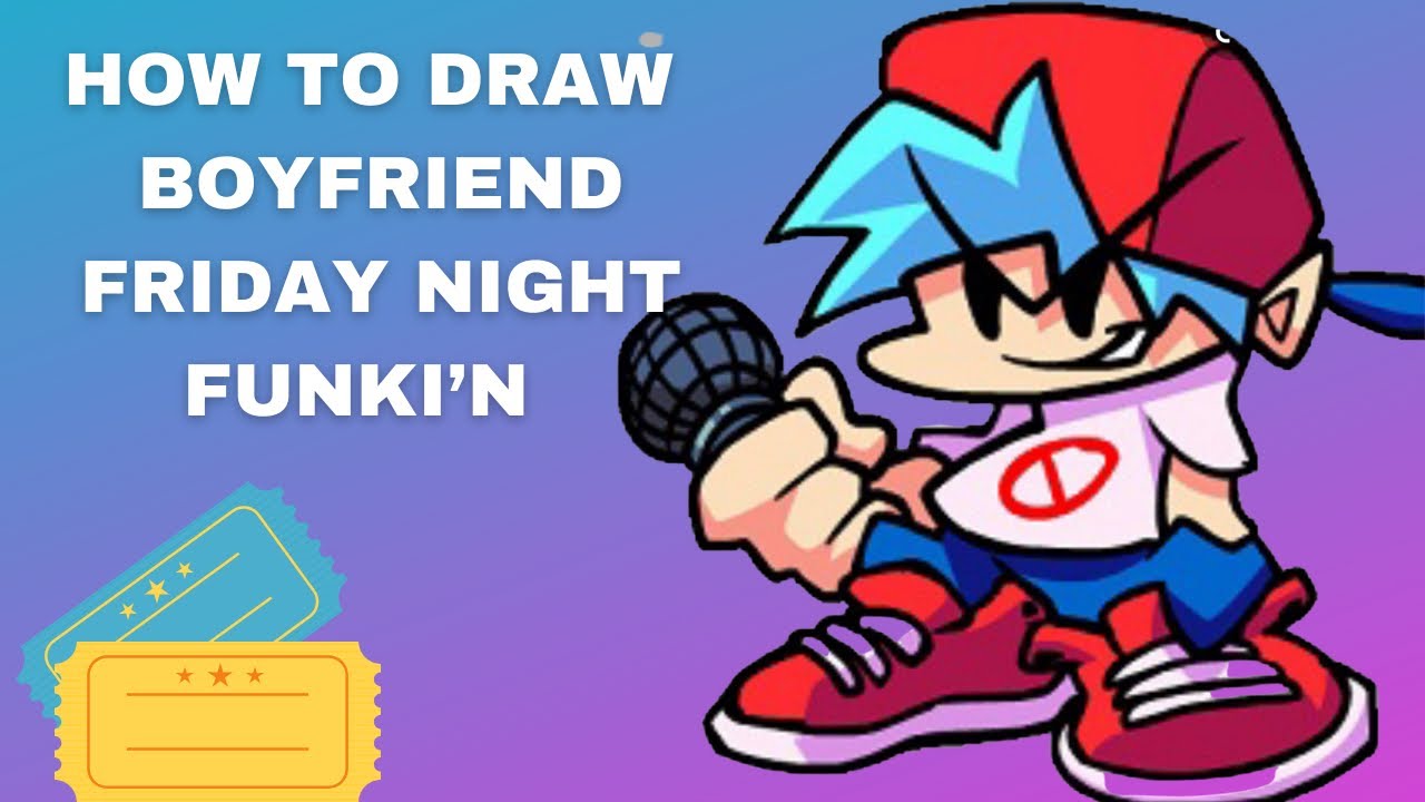 How To Draw Friday Night Funkin Boyfriend Fnf Game Videos