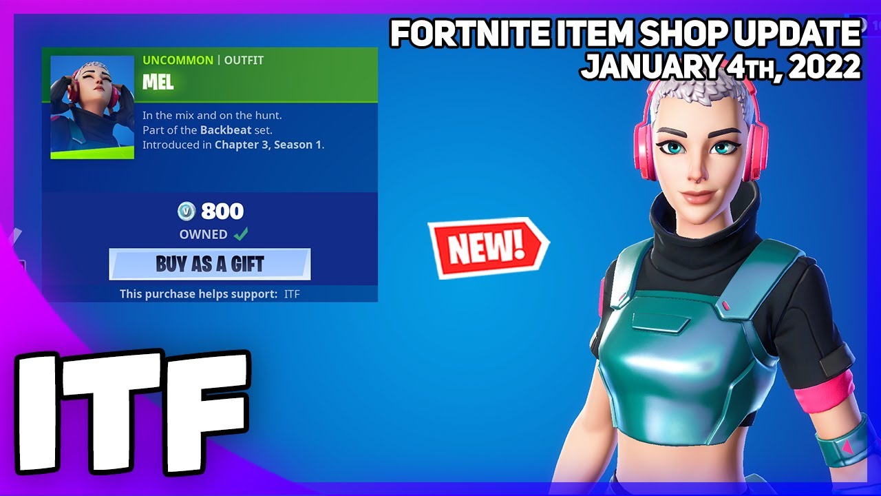 Fortnite Item Shop NEW MEL SKIN January 4th 2022 Fortnite Battle