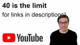 40 is the limit for links in YouTube descriptions