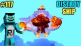 #117 | Minecraft | Distroy Aliens Ship With Oggy And Jack | Minecraft Pe | In Hindi | Survival |