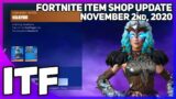 Fortnite Item Shop VALKYRIE IS BACK! [November 2nd, 2020] (Fortnite Battle Royale)