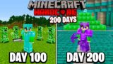 I Survived 200 Days in HARDCORE Minecraft…