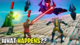 What Happens if ALL 3 Bosses Meet Galactus Drone in Fortnite!