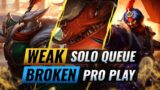 Why Champs Are BROKEN in Pro Play but TERRIBLE in Solo Queue – League of Legends