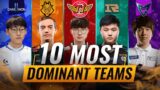 10 MOST DOMINANT Teams in League of Legends Esports History