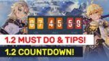 1.2 Maintenance Start & Finish Countdown! 7 MUST DO TIPS! | Genshin Impact