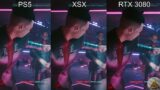 Cyberpunk 2077 PS5 vs Xbox Series X vs PC RTX 3080 4K Graphics Comparison
