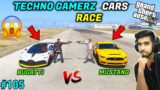 BUGATTI DIVO VS MUSTANG GT RACE | TECHNO GAMERZ | GTA V GAMEPLAY #105
