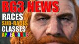Baldur's Gate 3 News Character Creation (Races, Sub-Races, Classes, Appearance..)