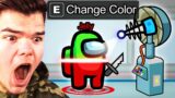 CHANGING COLOR As The IMPOSTOR In AMONG US! (Cheat)