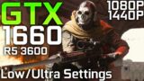 Call of Duty : Warzone | GTX 1660 + Ryzen 5 3600 | Low vs. Ultra | 1080p 1440p
