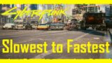 Cyberpunk 2077: All 42 Vehicles Ranked from Slowest to Fastest