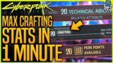 Cyberpunk 2077 GLITCH: How To Get MAX CRAFTING STAT In 1 MINUTE – UNLIMITED CRAFTING XP EXPLOIT