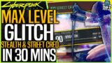Cyberpunk 2077 GLITCH: Max Level Stealth & Street Cred in 30 MINS – XP Farm Exploit Guide