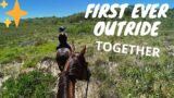 First Ever Outride With My New OTT Horse| And My friend brings her New Horse too!