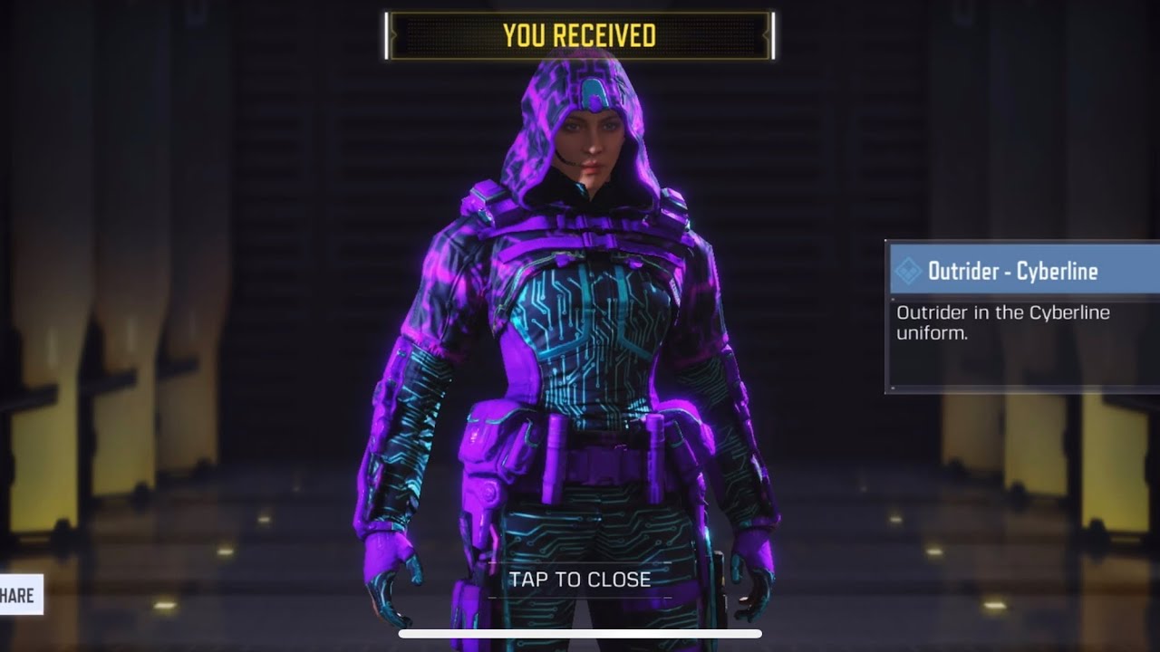 Free Rare Outrider Cyberline | Credit Store | CODM BR | 2 Thumbs Only