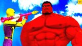 GTA 5 Crazy Ragdolls Yelow-Blue Spiderman VS Red Hulk (GTA v Euphoria Physics and Jumps/Fails)
