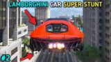GTA V- LAMBORGHINI RED Car Super Stunt in GTA 5 | LAMBORGHINI RED #2 | GTA V GAMEPLAY