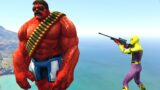 GTA V Water Ragdolls YELLOW SPIDERMAN VS RED HULK (GTA 5 Superhero Battle, Euphoria Physics, Fails)