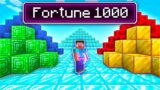 Hardcore Minecraft But With Fortune 1000 Pickaxe…