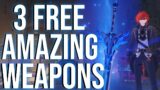 How to get Three Amazing Weapons FREE: Genshin Impact