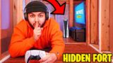 I Built An Epic Hidden Fortnite Gaming Room In My House! *PS5 FORT*