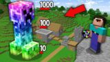 Minecraft NOOB vs PRO: NOOB SUMMONED TALLEST CREEPER FROM RAINBOW SPAWN EGG? 100% trolling