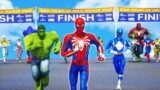 POWER RANGERS VS SPIDERMAN TEAM | Running Challenge #121 (Funny Contest) – GTA V Mods