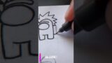 RICK & MORTY x Among us.HOW TO DRAW #shorts