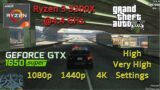 Ryzen 3 3300X + GTX 1650 Super GTA V Gameplay Benchmarks