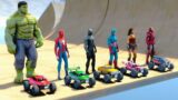 SpiderMan RC CARS Challenge With Hulk Black Panther Wonder Woman – GTA V MODS