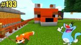 #133 | Minecraft | Making House For Foxy With Oggy And Jack | Minecraft Pe | In Hindi | Survival