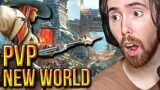 Asmongold Dominates New World 50v50 PvP – Amazon MMORPG | First Gameplay (Beta)