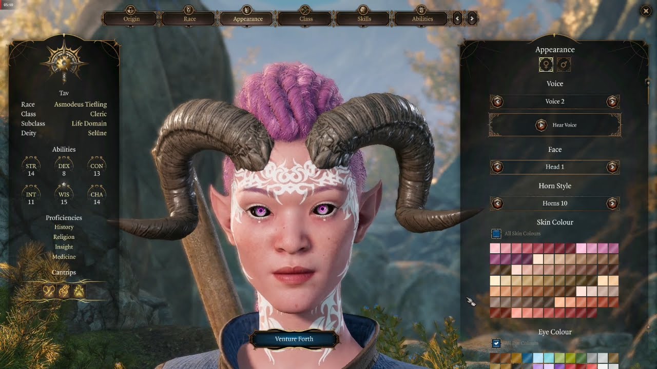 Baldur S Gate 3 Character Creation Asmodeus Tiefling Female Tutorial