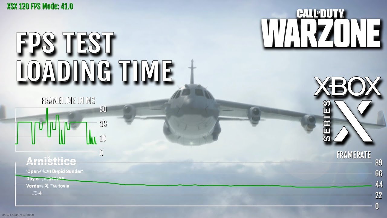 [4K] COD Warzone Xbox Series X FrameRate Test + Screen loading time