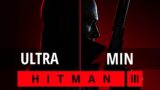 [4K] HITMAN 3 – Ultra vs. Min COMPARAISON GRAPHISMES FRAME RATE