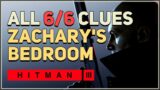 All 6 Clues Zachary's Bedroom Hitman 3
