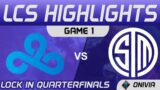 C9 vs TSM Highlights Game 1 LCS Lock In Quarterfinals 2021 Cloud9 vs Team SoloMid by Onivia