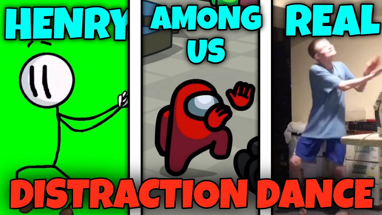 Distraction Dance in Henry Stickmin Among Us and Real Life