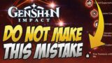 Don't Make This BIG Mistake With BENNETT! Genshin Impact