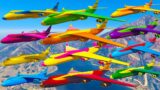 GTA V: Colored Every Cargo Planes Take Off Test Flight Gameplay