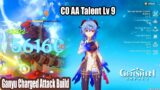 Genshin Impact – Ganyu Charged Attack Build Damage Test – Talents Lv 9 – Artifacts Show