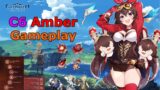 [Genshin Impact] LV 90 C6 Amber Gameplay | AR52 WL7
