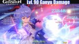 Genshin Impact – LvL 90 Ganyu Damage Showcase (AR 55 Main DPS)