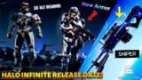 HALO INFINITE RELEASE DATE + NEW ARMOR + WEAPONS DESIGN *NEW FOOTAGE*