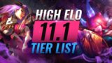 HIGH ELO Best Champions TIER List  – League of Legends Patch 11.1
