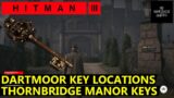 Hitman 3 All Dartmoor Keys Locations – Thornbridge Manor Keys Challenge