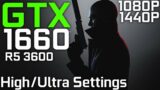 Hitman 3 | GTX 1660 + Ryzen 5 3600 | High vs. Ultra Settings | 1080p 1440p