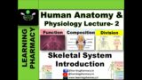 Human Anatomy & Physiology CH-2 | Introduction Of Skeletal System | Function, Composition & Division